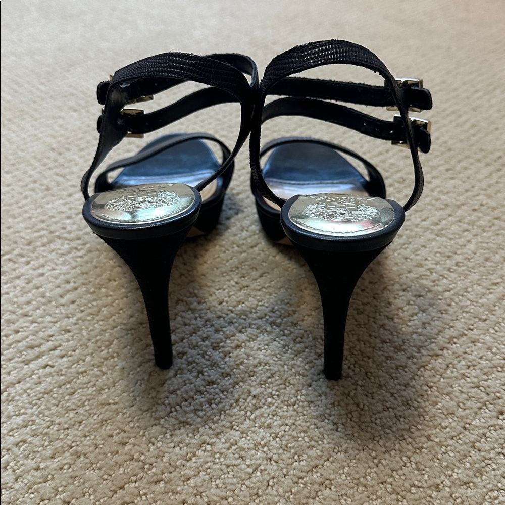 Vince Camuto Women's Black Strappy High Heels - Picture 4 of 6